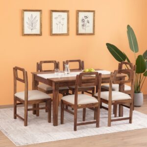 Tile 6 Seater Dining Table Set