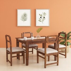 Tile 4 Seater Dining Table Set