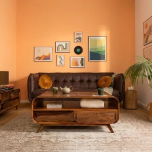 Solid Sheesham Wood Two layers with Shelf Coffee Table